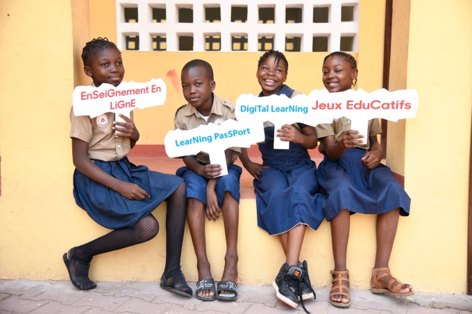 Official launch of the AIRTEL – UNICEF partnership and handover of the computer room to the Moukoundzi Ngouaka Primary School. Credit: UNICEF 2023/Congo/A. Twiringiyimana